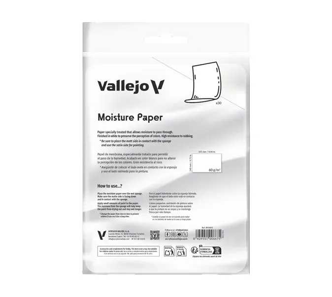 30 Blatt Moisture Paper - Wet Palette - Vallejo