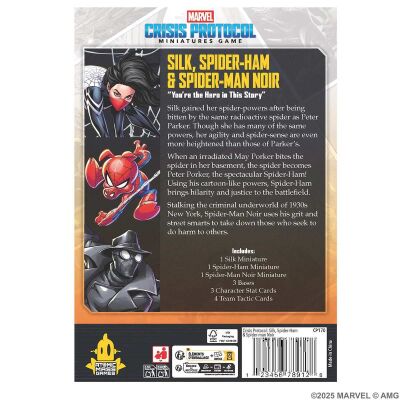 Marvel: Crisis Protocol &ndash; Silk, Spider-Ham &amp; Spider-Man Noir Character Pack Back