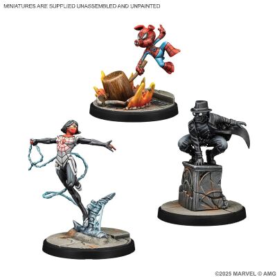 Marvel: Crisis Protocol &ndash; Silk, Spider-Ham &amp; Spider-Man Noir Character Pack Inhalt