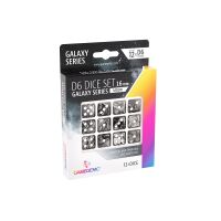 Galaxy Series - Moon - 16 mm D6 W&uuml;rfel - Abgerundet (12)