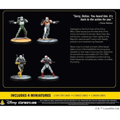 Star Wars: Shatterpoint &ndash; Delta Squad, Form Up Squad Pack R&uuml;ckseite