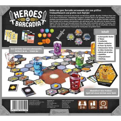 Heroes of Barcadia Verpackung R&uuml;ckseite
