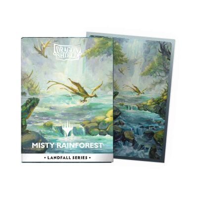 Dragon Shield Matte Dual Art Sleeves - MTG Landfall Series - Misty Rainforest (100) Verpackung und H&uuml;lle