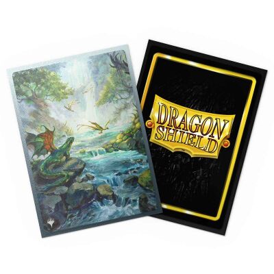Dragon Shield Matte Dual Art Sleeves - MTG Landfall Series - Misty Rainforest (100) H&uuml;lle Vorder- und R&uuml;ckseite