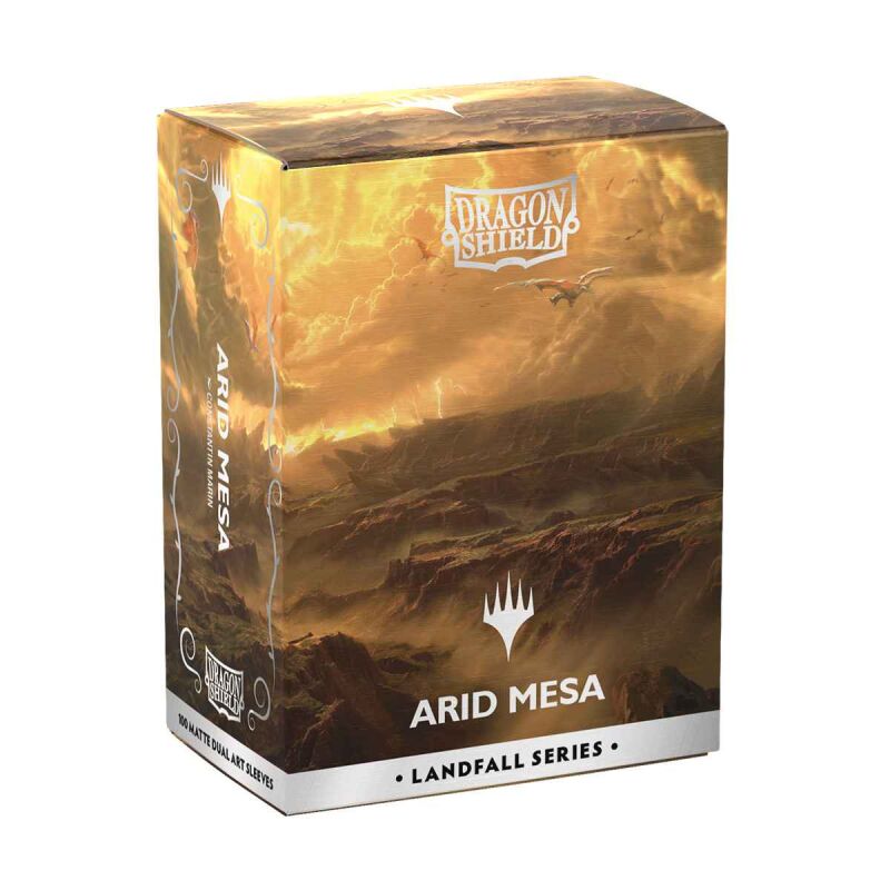 Dragon Shield Matte Dual Art Sleeves - MTG Landfall Series - Arid Mesa (100) Verpackung