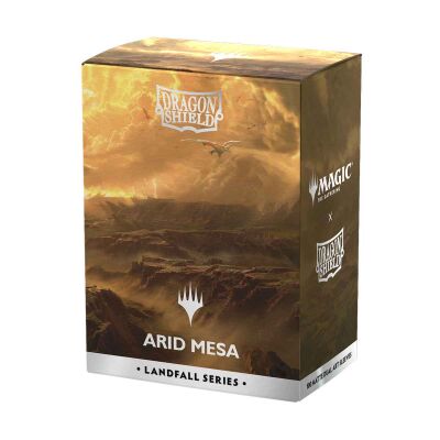 Dragon Shield Matte Dual Art Sleeves - MTG Landfall Series - Arid Mesa (100) Verpackung und H&uuml;lle