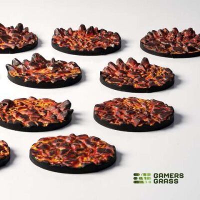 Molten Lava - Round 25mm (x12) Bases
