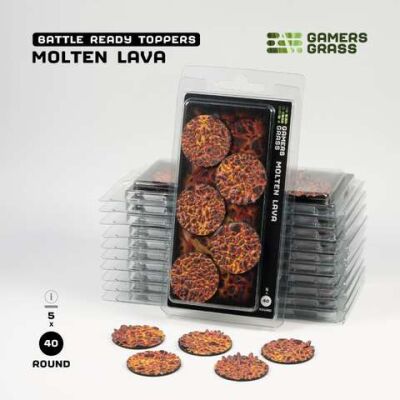Molten Lava - Round 40mm (x5) Verpackung
