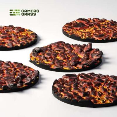 Molten Lava - Round 40mm (x5) Bases