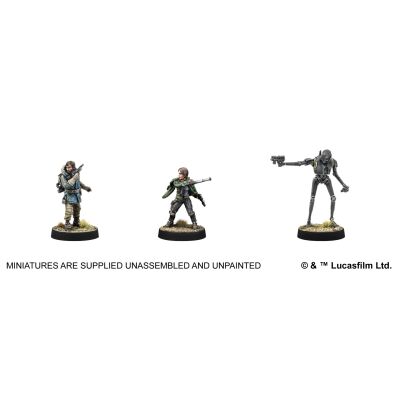 Star Wars: Legion &ndash; Cassian Andor, Jyn Erso &amp; K-2SO Miniaturen