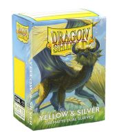 Dragon Shield Matte Dual Sleeves - Yellow &amp; Silver (100)