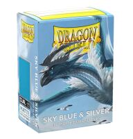 Dragon Shield Matte Dual Sleeves - Sky Blue &amp; Silver (100)