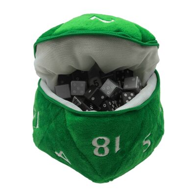 W20 Plüschwürfel Dice Bag - Grün