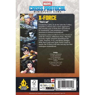 Marvel: Crisis Protocol &ndash; X-Force Affiliation Pack (Englisch) Back