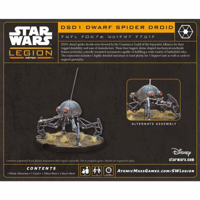 Star Wars: Legion &ndash; DSD1 Dwarf Spider Droid R&uuml;ckseite