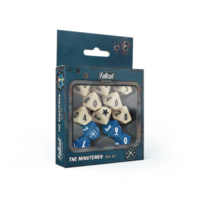 Fallout Factions: Dice Set: The Minutemen Verpackung