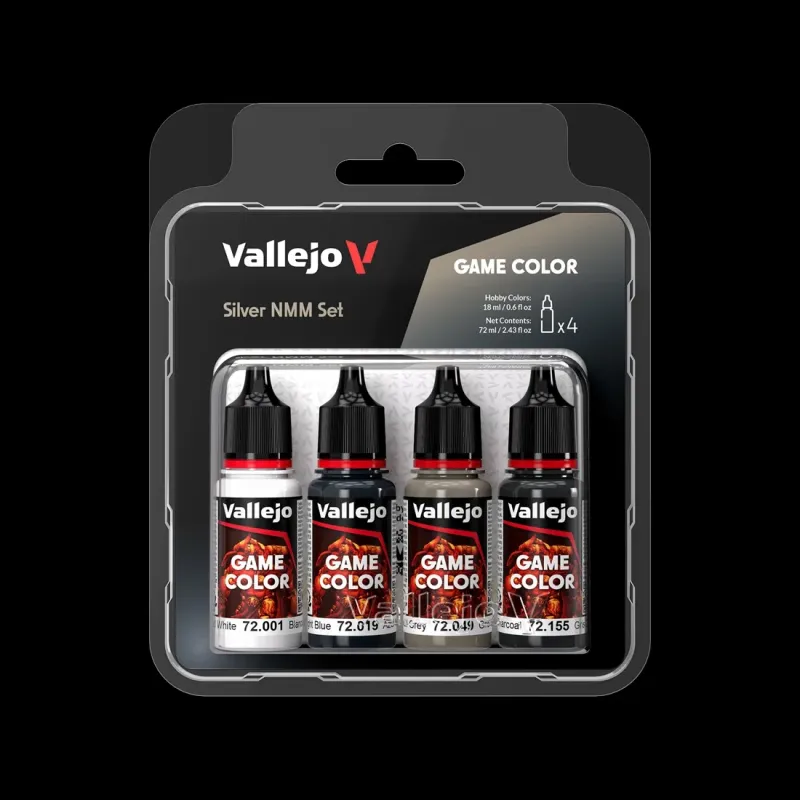 Game Color: Silver NMM Color Set (4x18ml) Front