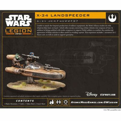 Star Wars: Legion &ndash; X-34 Landspeeder R&uuml;ckseite