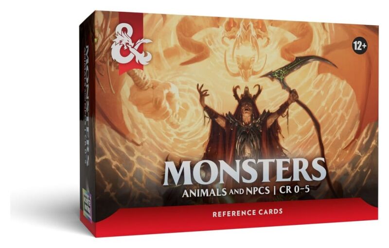 D&D RPG Referenzkarten - RPG Referenzkarten: Monster (Tiere und NSCs) (Englisch)