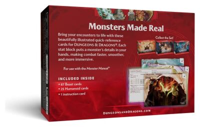 D&amp;D RPG Referenzkarten - RPG Referenzkarten: Monster (Tiere und NSCs) (Englisch)
