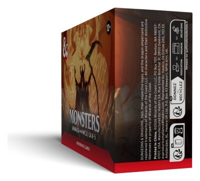 D&amp;D RPG Referenzkarten: Monster (Tiere und NSCs) (Englisch)
