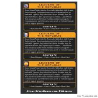 Star Wars: Legion &ndash; Leaders of the Republic R&uuml;ckseite