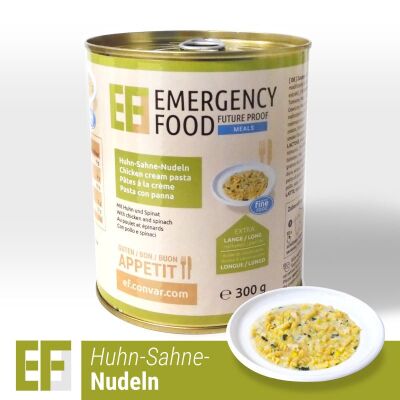 EF Meals Sahnenudeln mit Hühnchen und Spinat (300 g)