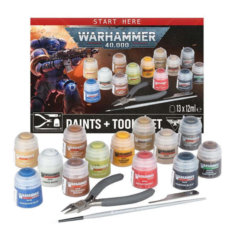 Warhammer 40.000: Paints + Tools Set