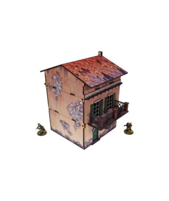 WW2 Italy Balcony House PREPAINTED [28mm/1:56]