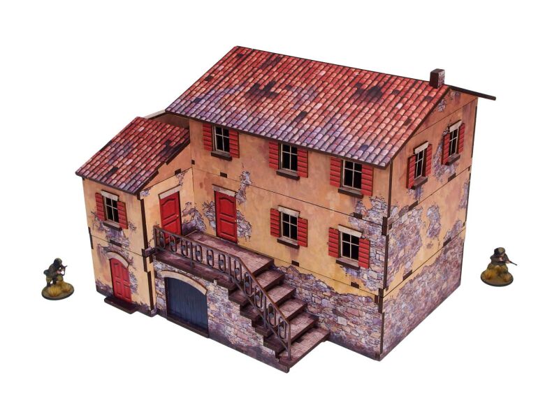 Pre-Painted WW2 Italy Large House