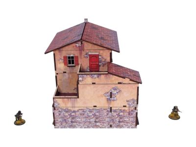 Pre-Painted WW2 Italy Large House