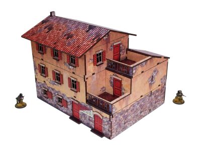 Pre-Painted WW2 Italy Large House