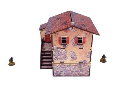 Pre-Painted WW2 Italy Large House