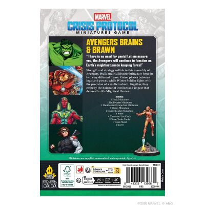 Marvel: Crisis Protocol &ndash; Avengers Brains &amp; Brawn Character Pack R&uuml;ckseite