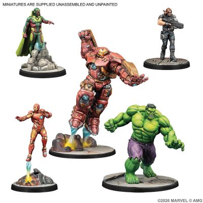 Marvel: Crisis Protocol &ndash; Avengers Brains &amp; Brawn Character Pack Inhalt