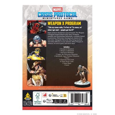 Marvel: Crisis Protocol &ndash; Weapon X Program Affiliation Pack R&uuml;ckseite