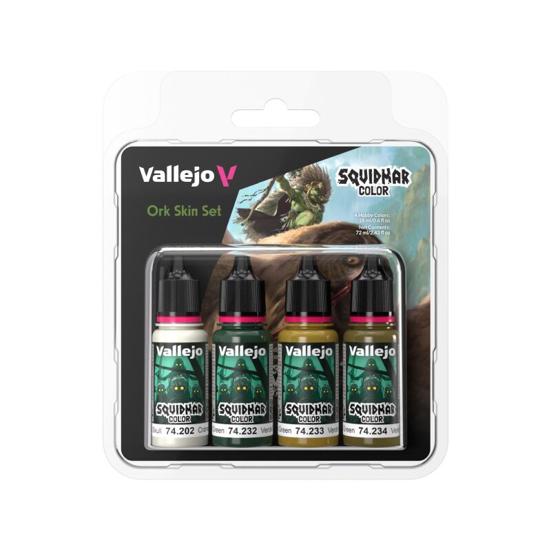 Squidmar Color: Ork Skin Set (4 x 18 ml)