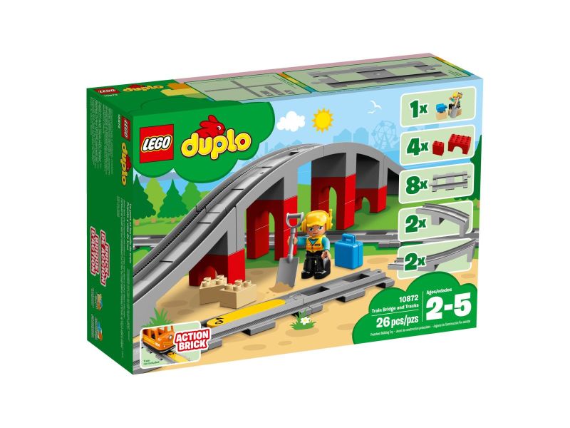 LEGO DUPLO - 10872 Eisenbahnbrücke und Schienen Inhalt