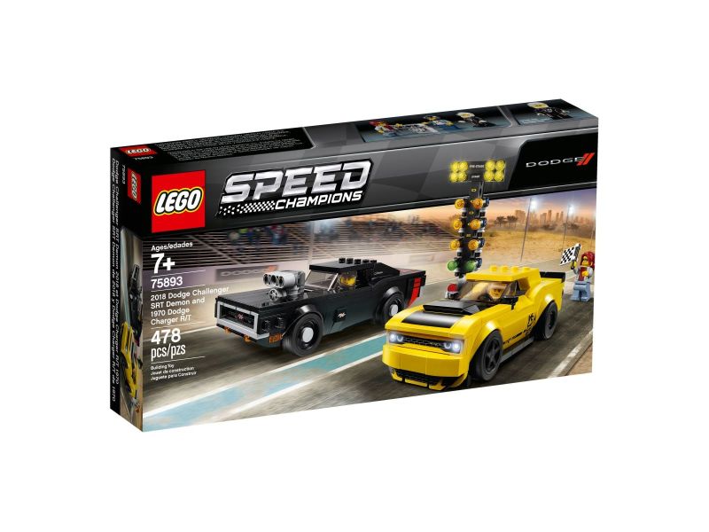 LEGO Speed Champions - 75893 2018 Dodge Challenger SRT Demon und 1970 Dodge Charger R/T Verpackung Front