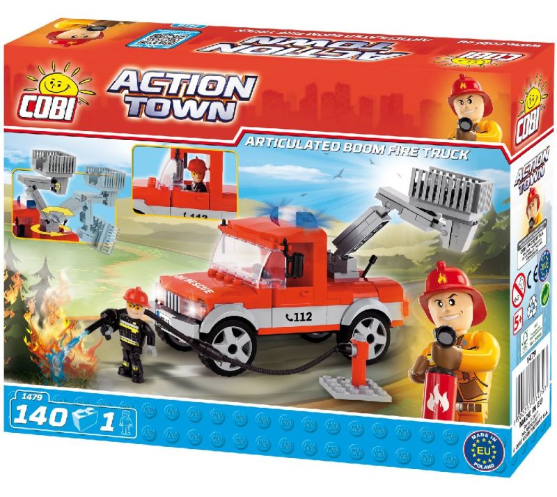 COBI-1479 Articulated Boom Fire Truck Verpackung Front