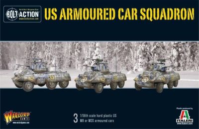 US Armoured Car Squadron 3 M8M20 Greyhound Scout Cars